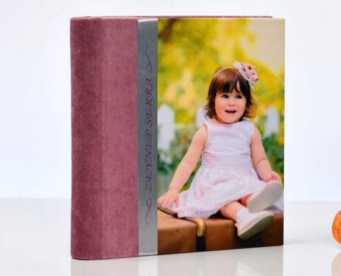30-35 Fotoğraflık 25x46 Kadife Çocuk Fotoğraf Albümü
